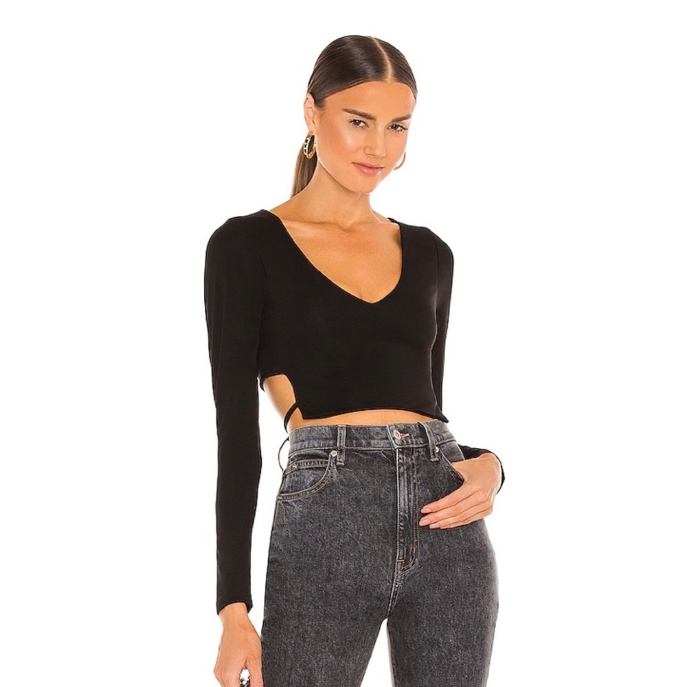 Superdown Revolve Hannah open back crop top S